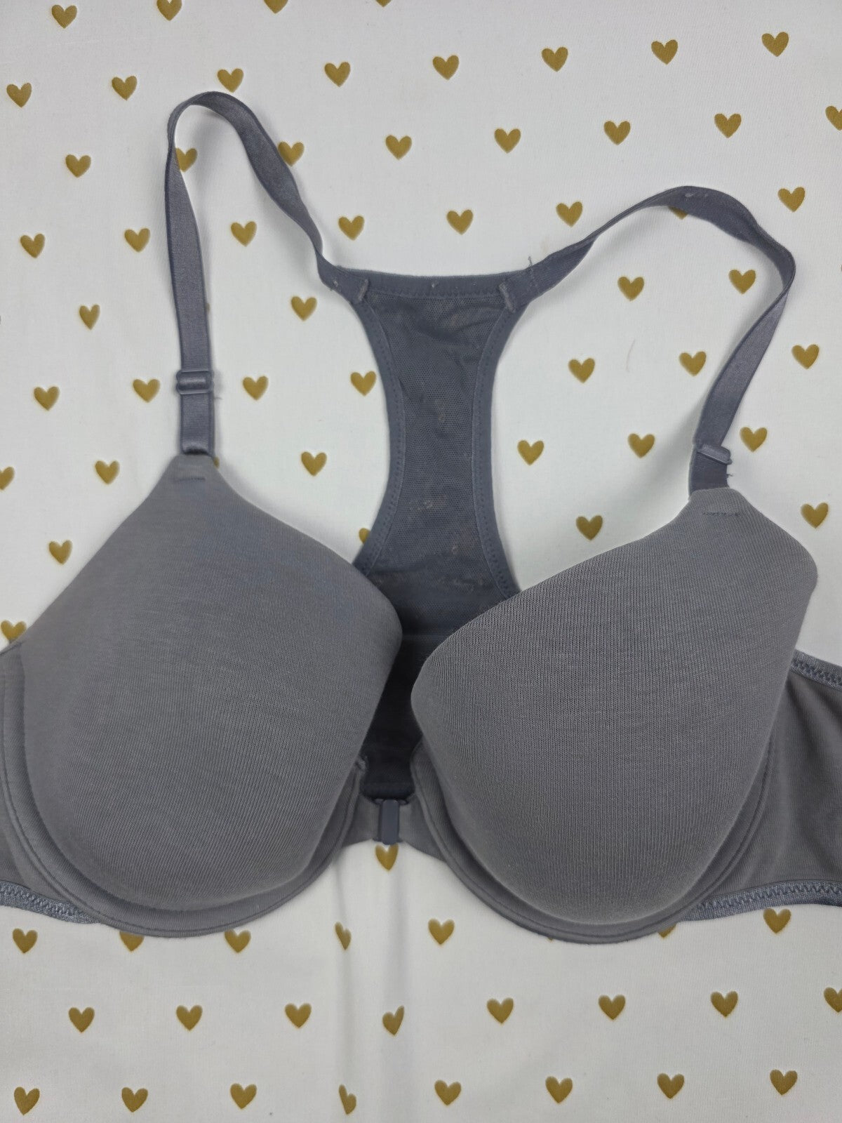 Victorias Secret Front Close racerback Bra BLING Tank Sequin 38B