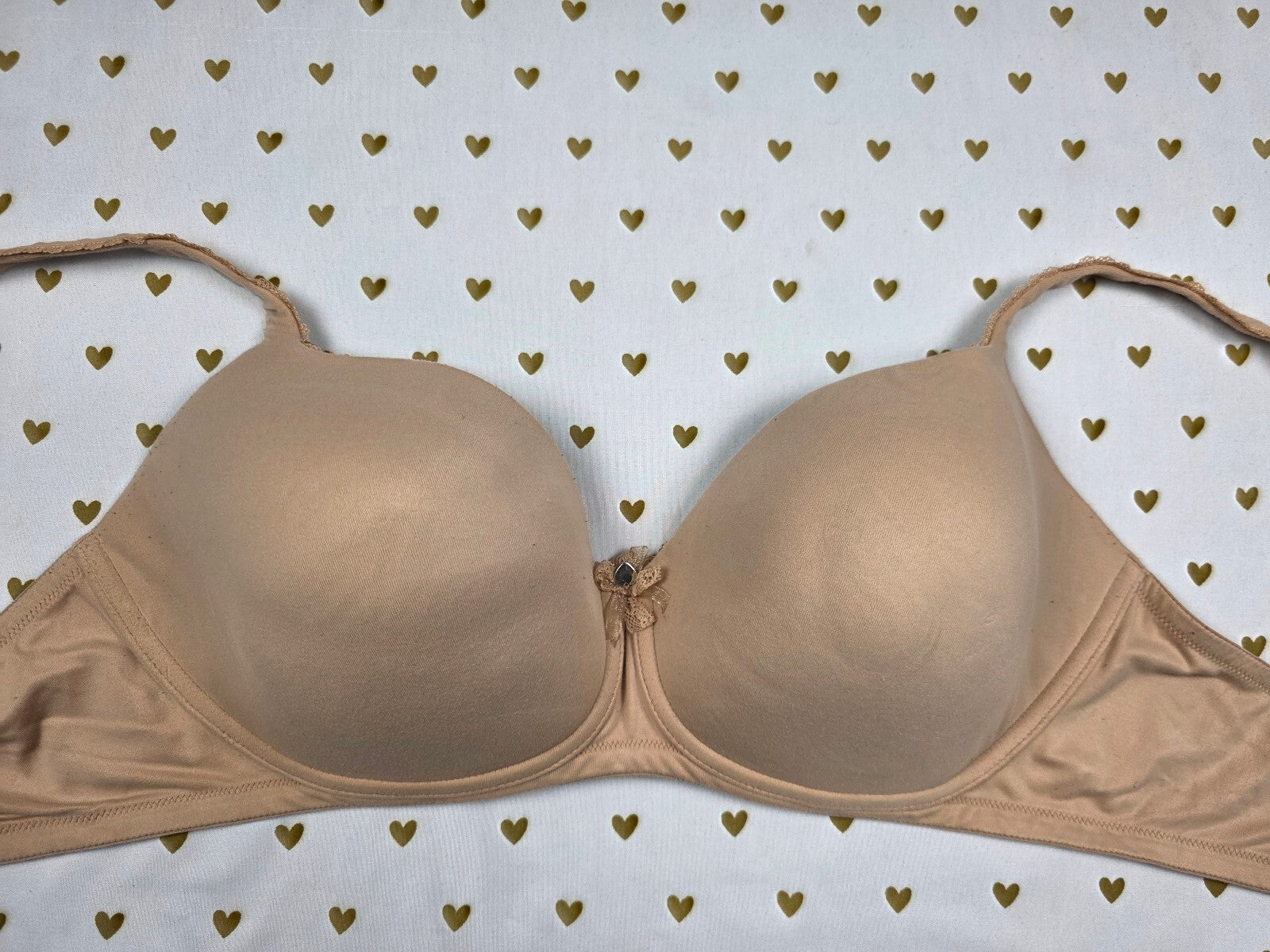 Victoria's Secret Beige Body By victoria lined Demi Bra 38DD