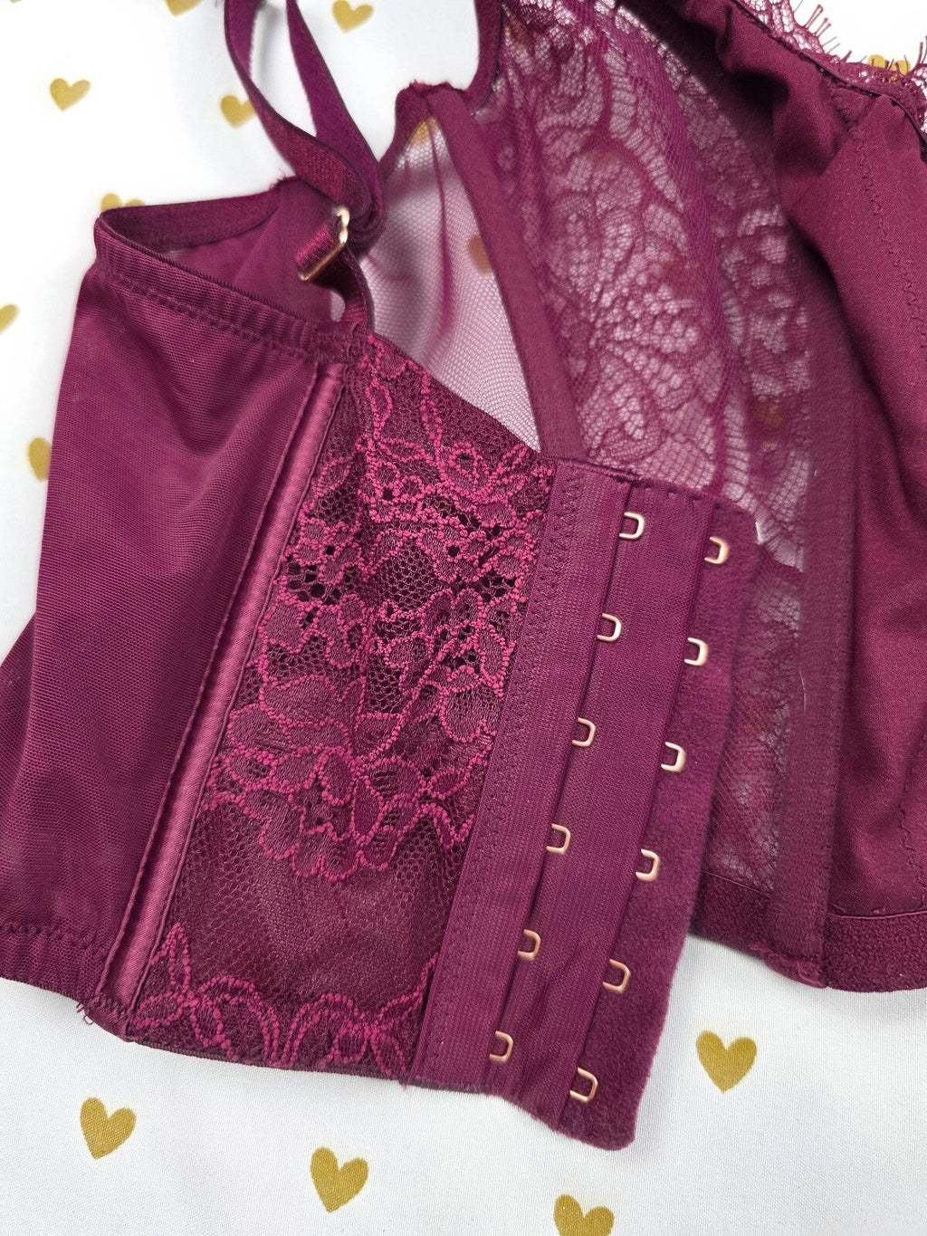 Victorias Secret Maroon Dream angels LARGE  Bralette Bra Top Tank