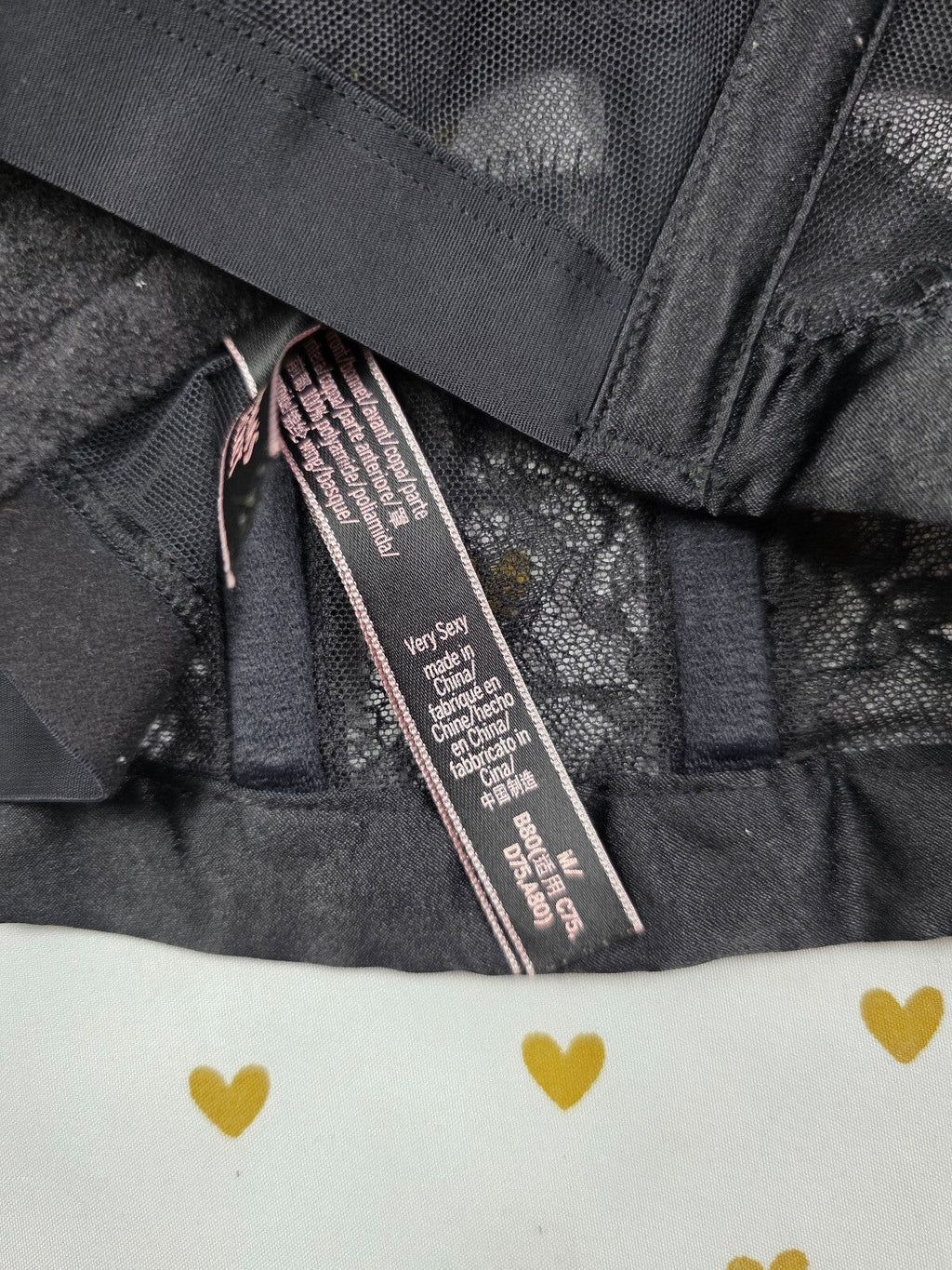 Victorias Secret Black Very Sexy Medium Sheer Bralette Bra Top Tank