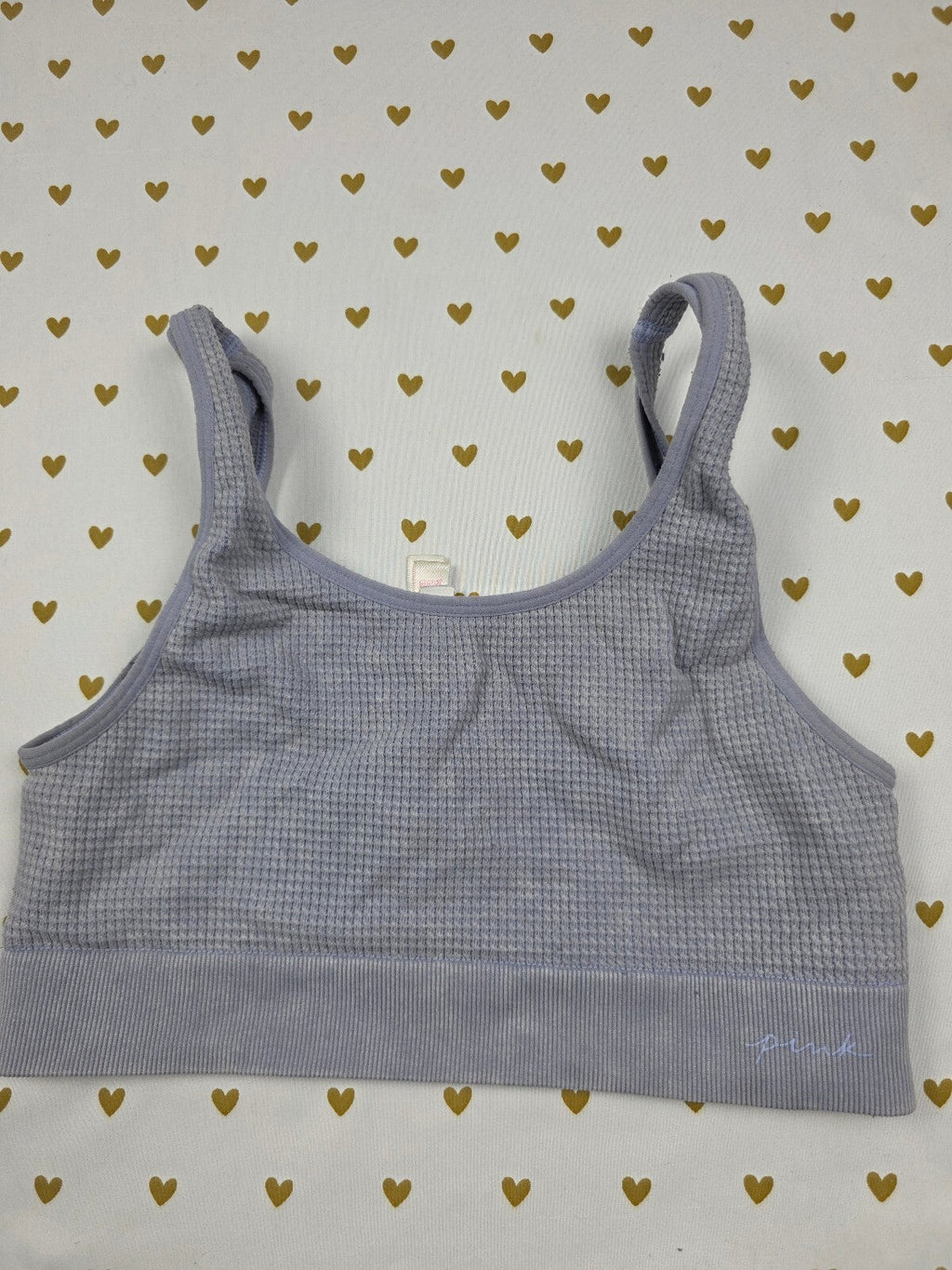 Victorias Secret Pink Stretchy Medium Grey Bralette Bra Top Tank