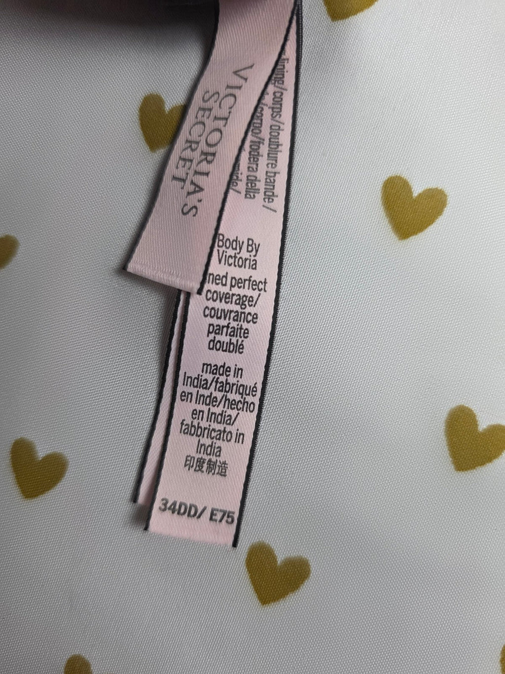 Victoria's Secret Body By victoria Lined Perfect Coverage Bra 34DD