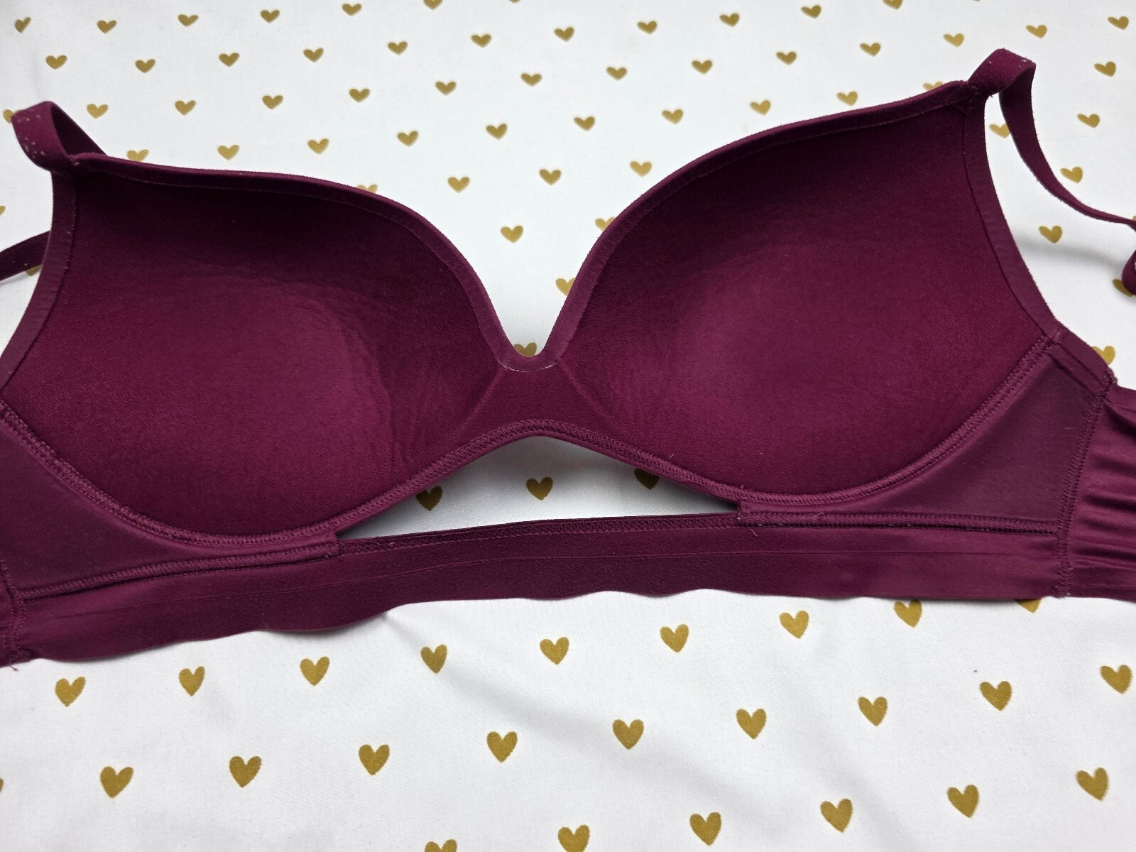 Victorias Secret INCREDIBLE Padded Wireless No Wire Bra Maroon 36C