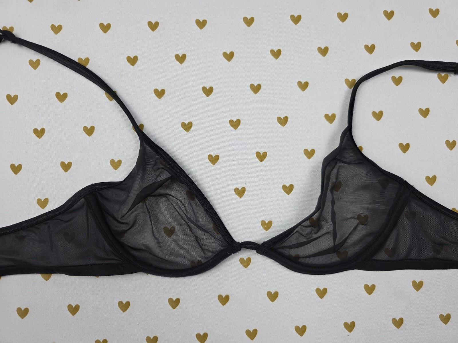 Victorias Secret Vintage Sheer Black Bra 34B Y2k 99 Lounge