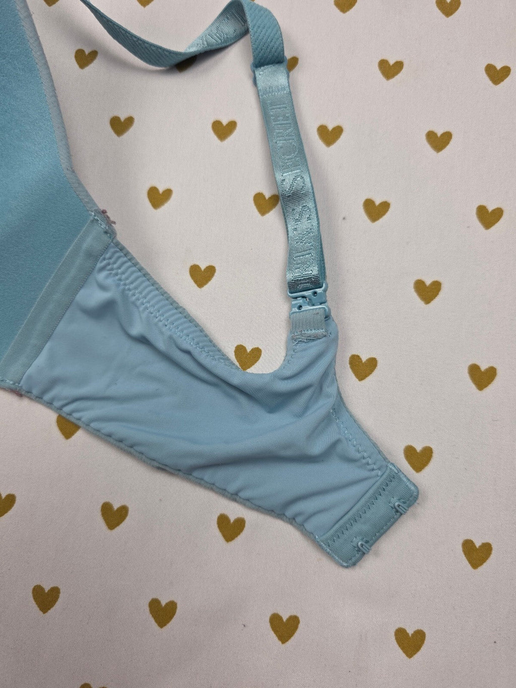 Victorias Secret Wireless No Wire Blue T shirt Lightly Lined Bra 34D