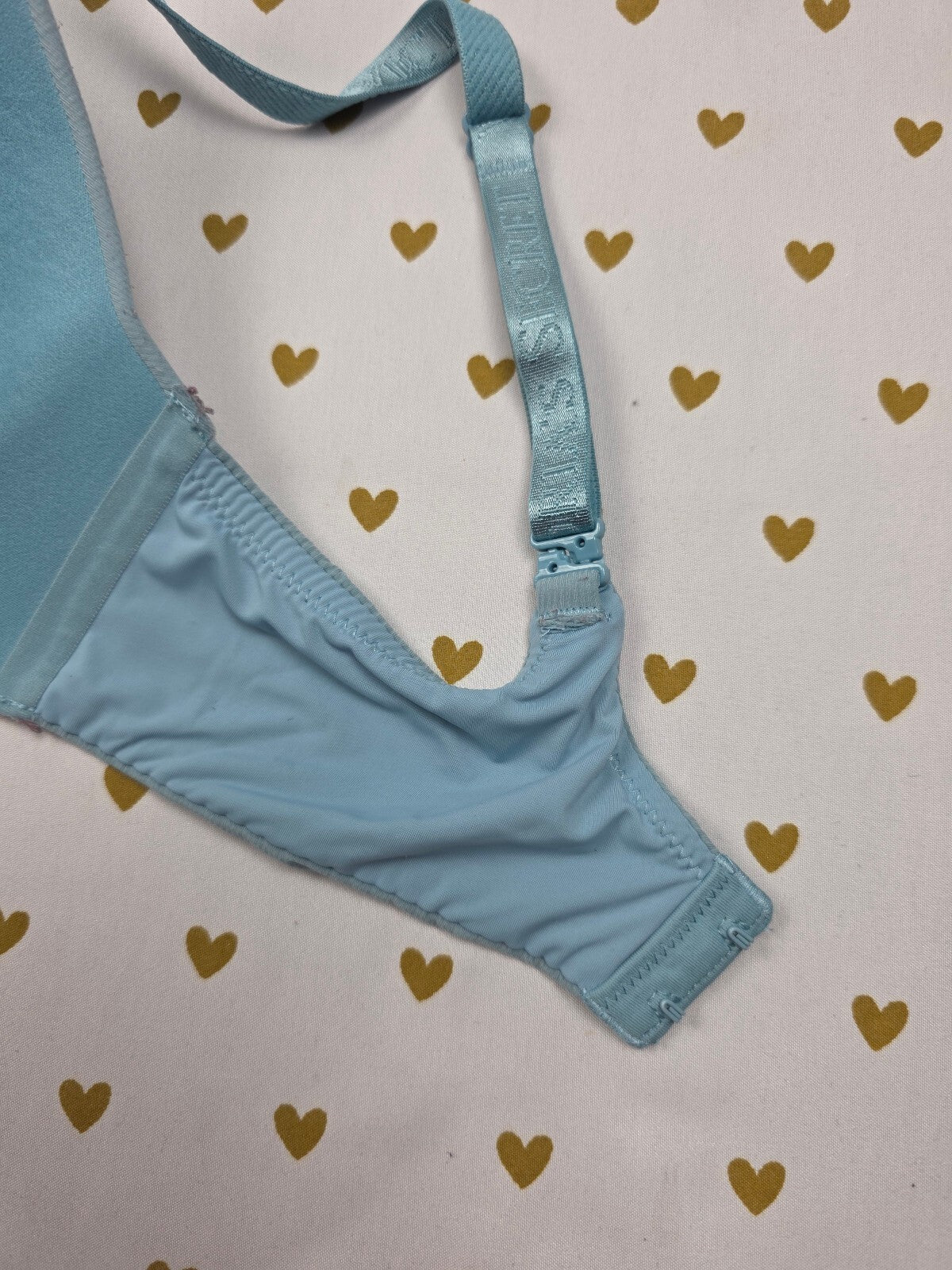 Victorias Secret Wireless No Wire Blue T shirt Lightly Lined Bra 34D