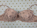 Victorias Secret Floral Accent Dream Angels Lined Demi Balconette Bra 32DDD