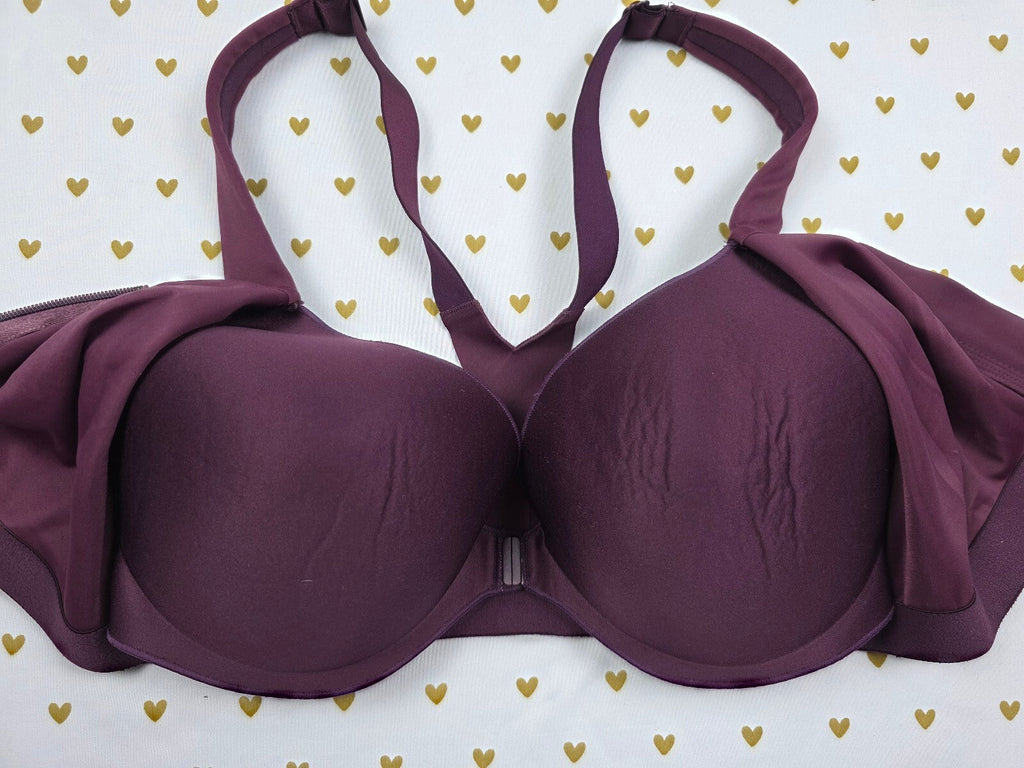 Victorias Secret Maroon KNOCKOUT Sports Bra Exercise Support Tank Top 34DDD