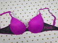 Victorias Secret  PINK Purple Logo Bra Wear Everywhere Push Up 32D
