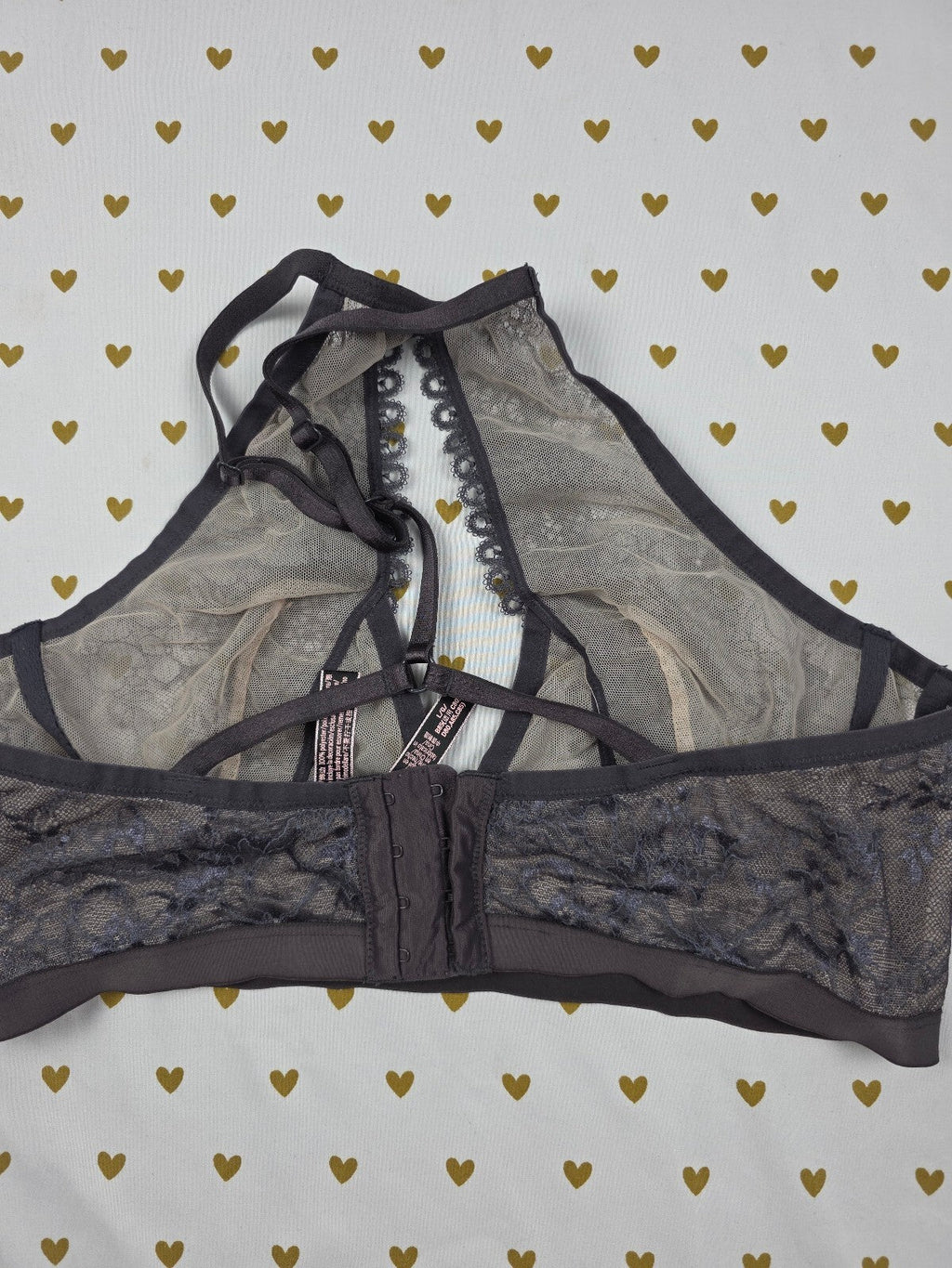 Victorias Secret  Black High Line LARGE Bralette Bra Top Tank