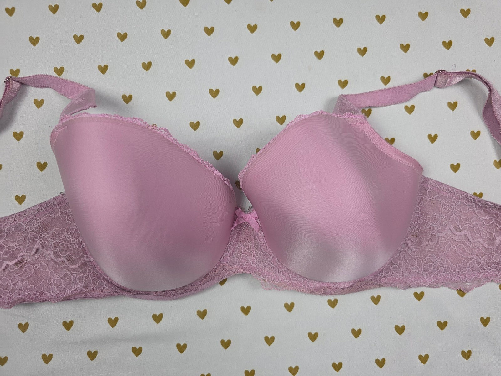 Victorias Secret  Dream Angels Lined Demi Balconette Bra Lace 34DDD
