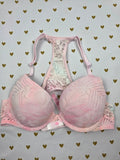 Victorias Secret PINK Front Close Racerback Floral Bra 32A Push Up