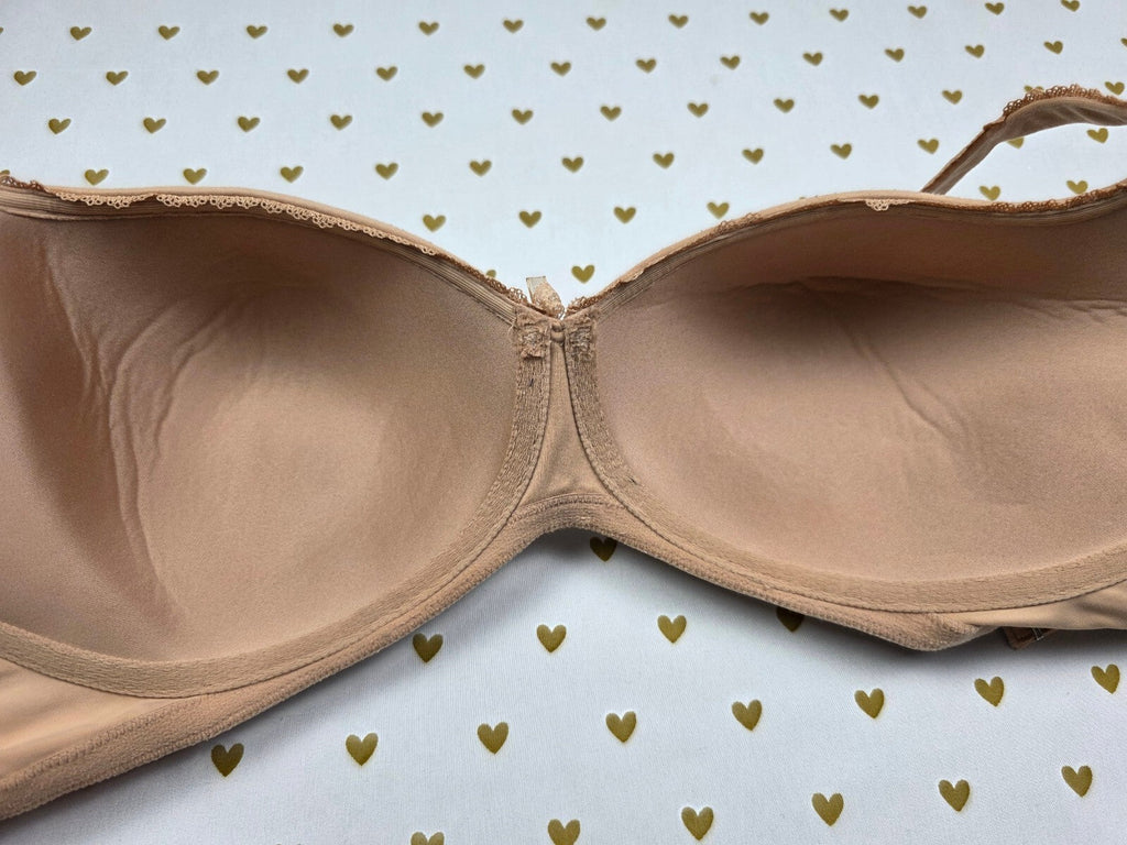 Victoria's Secret Beige Body By victoria lined Demi Bra 38DD