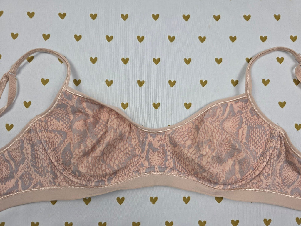 Victorias Secret Vintage Animal Print snake Bralette Bra Top Lounge 34C