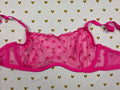 Victorias Secret Pink Sheer hearts underwire SMALL  Bralette Bra Top Tank