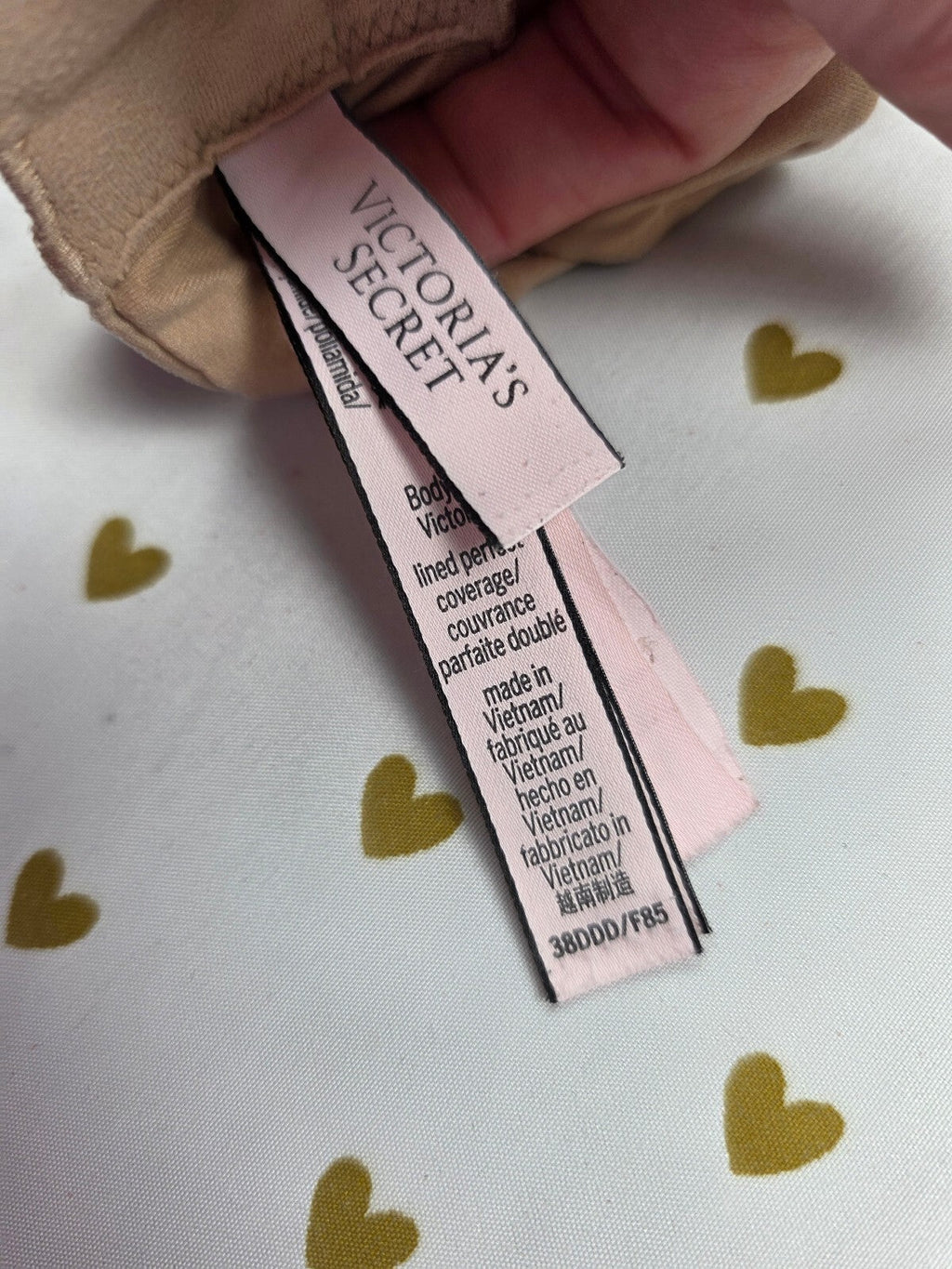 Victorias Secret Beige Lined Perfect coverage bra 38DDD