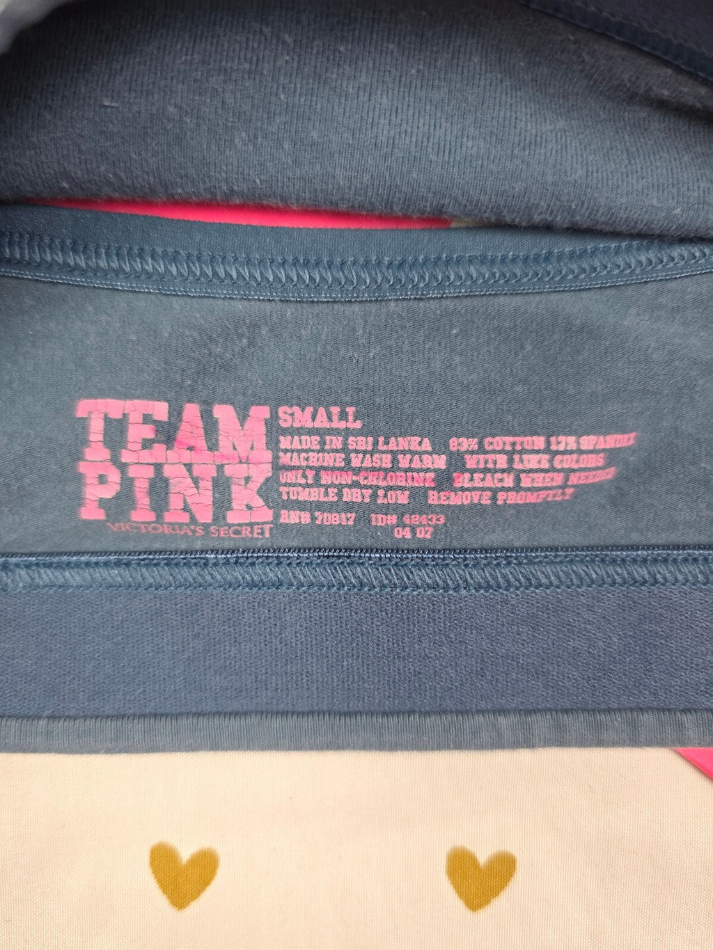 Victorias Secret Pink Vintage UNIVERSITY Tank Top cami SMALL TEAM Sports Bra