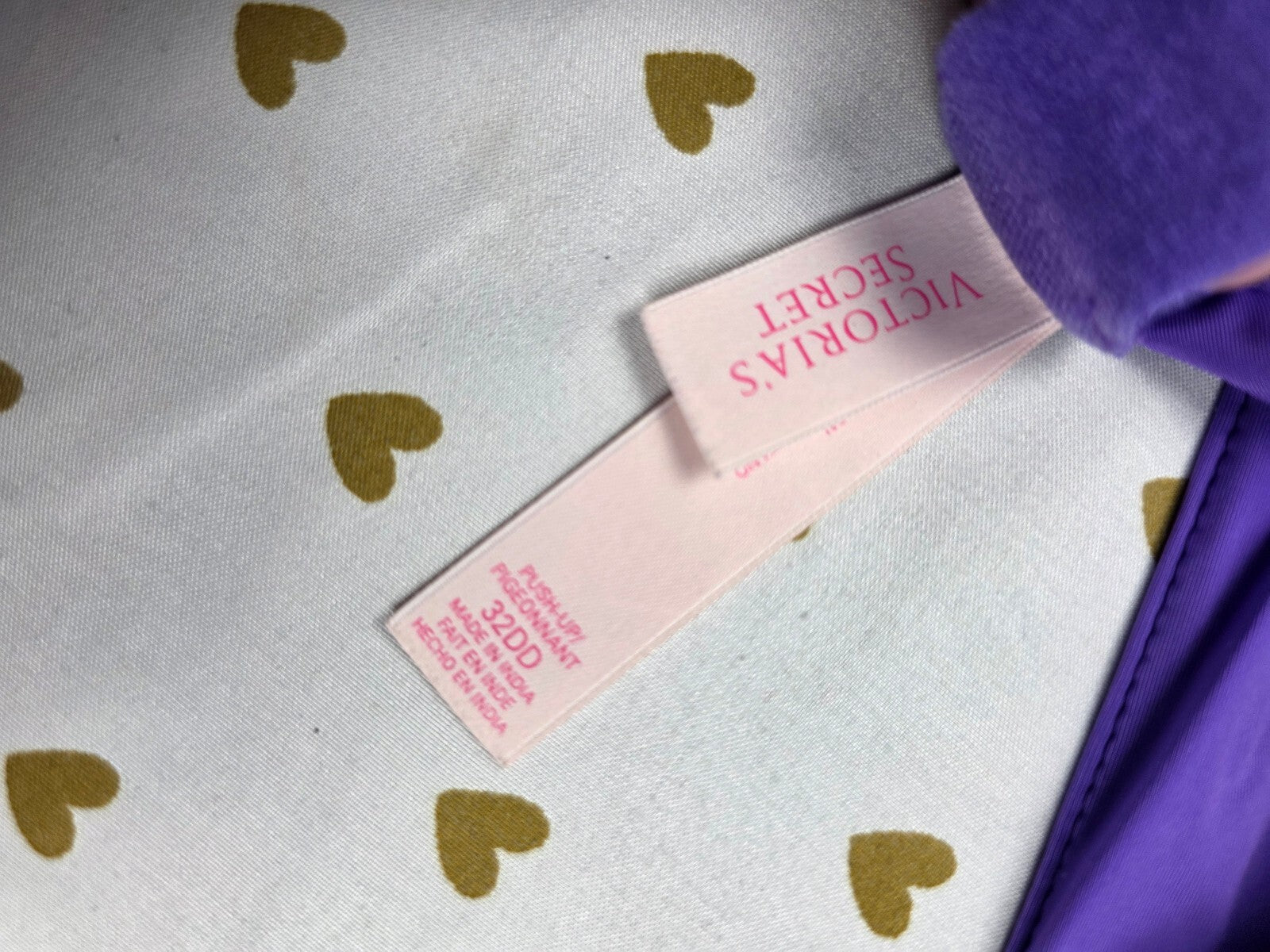 Victorias Secret Purple Soft Push Up Bra 32DD