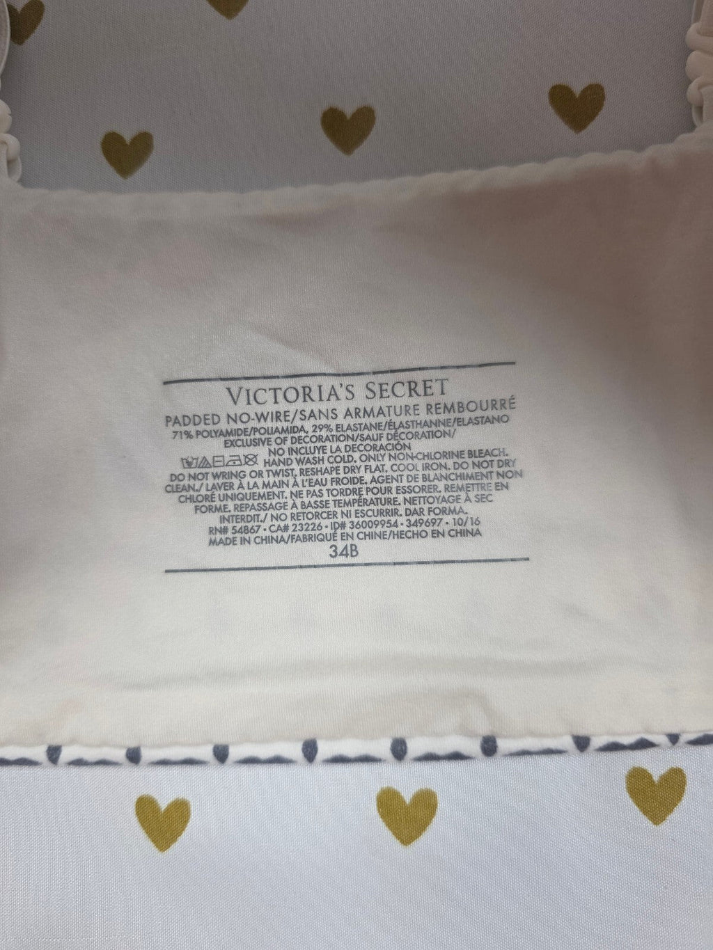 Victorias Secret Wireless 34B Padded Tank Top Bra