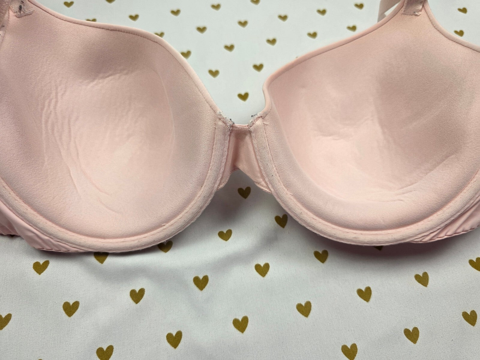 Victorias Secret Pink Blush T Shirt Lightly Lined Demi Balconette Bra 36D