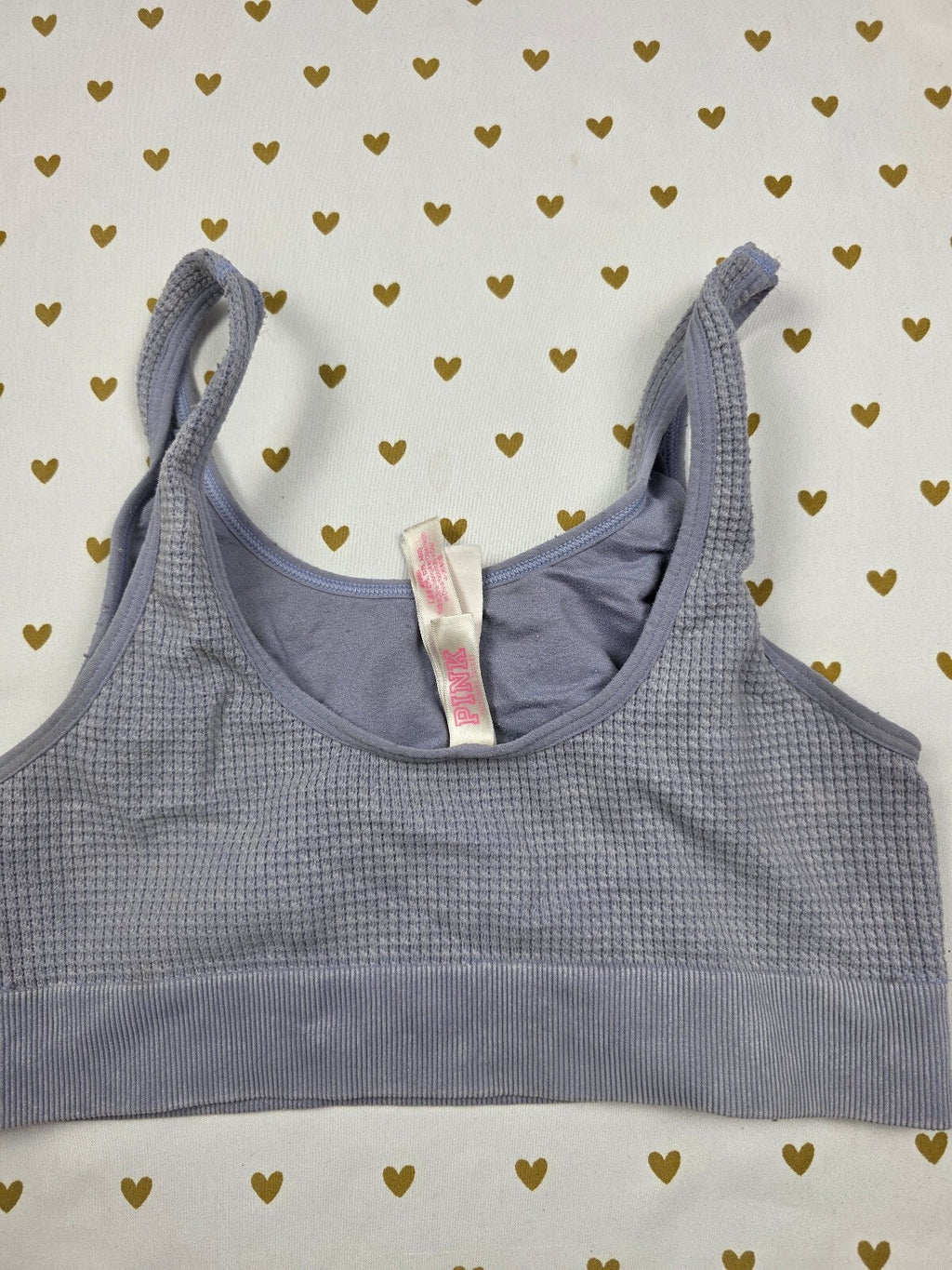 Victorias Secret Pink Stretchy Medium Grey Bralette Bra Top Tank