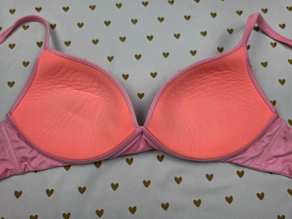 Victorias Secret Neon Pink Wireless No Wire Bra 34C