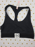 Victorias Secret Pink Black Sports Bra Small Bralette Bra Top Tank