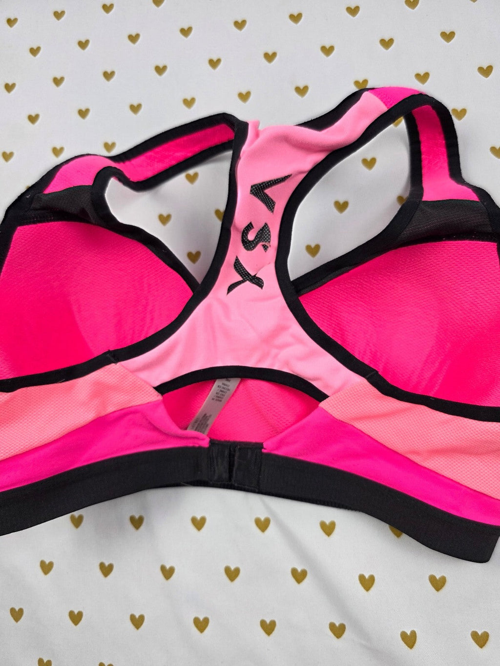 Victorias Secret Neon Pink 34C Sports Bra Supportive Tank Top