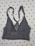 Victorias Secret Grey Stretchy Lace Racerback XS Bralette Bra Top Tank