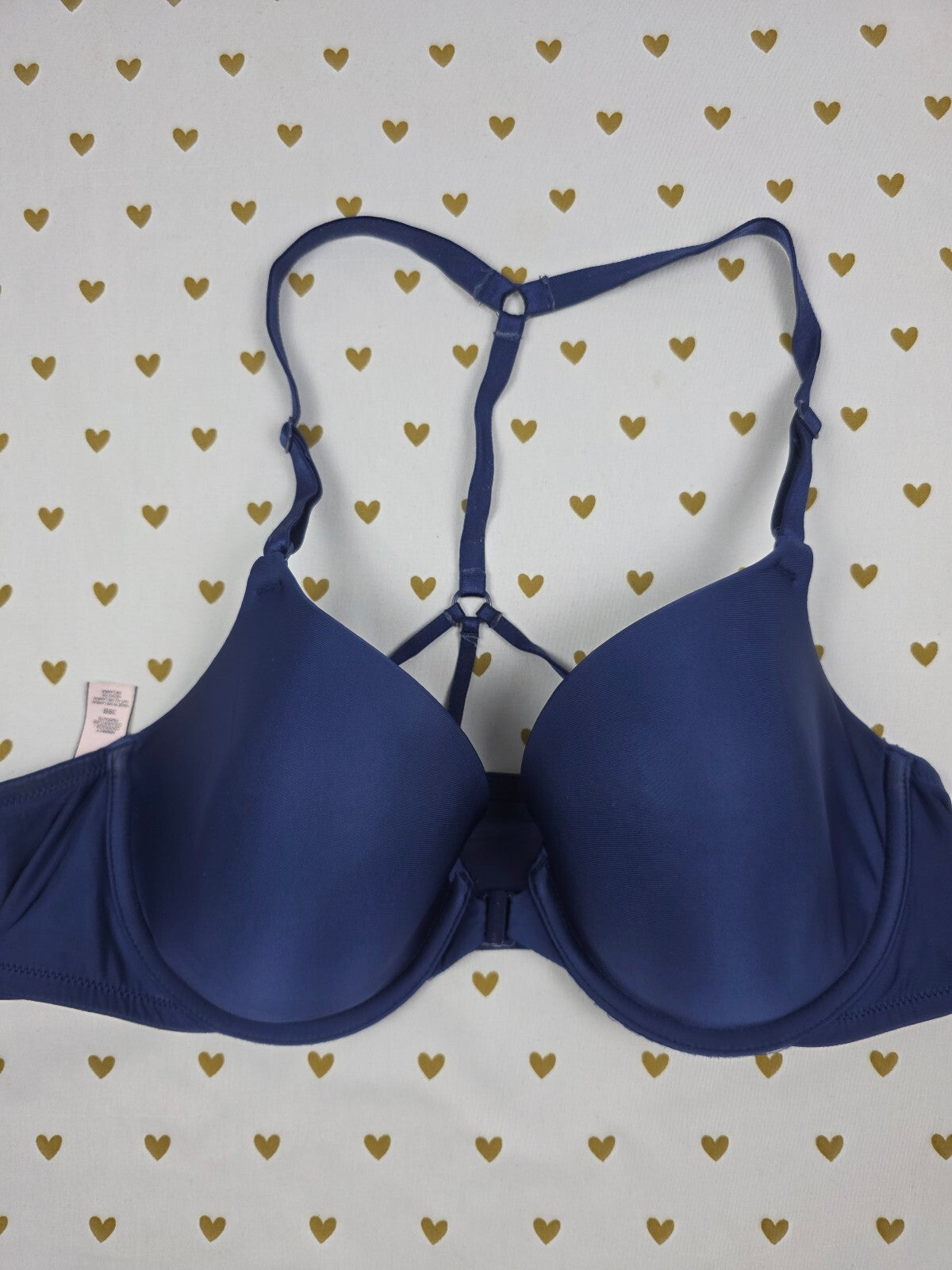 Victorias Secret Front Close Blue Racerback  Perfect Coverage bra 38B