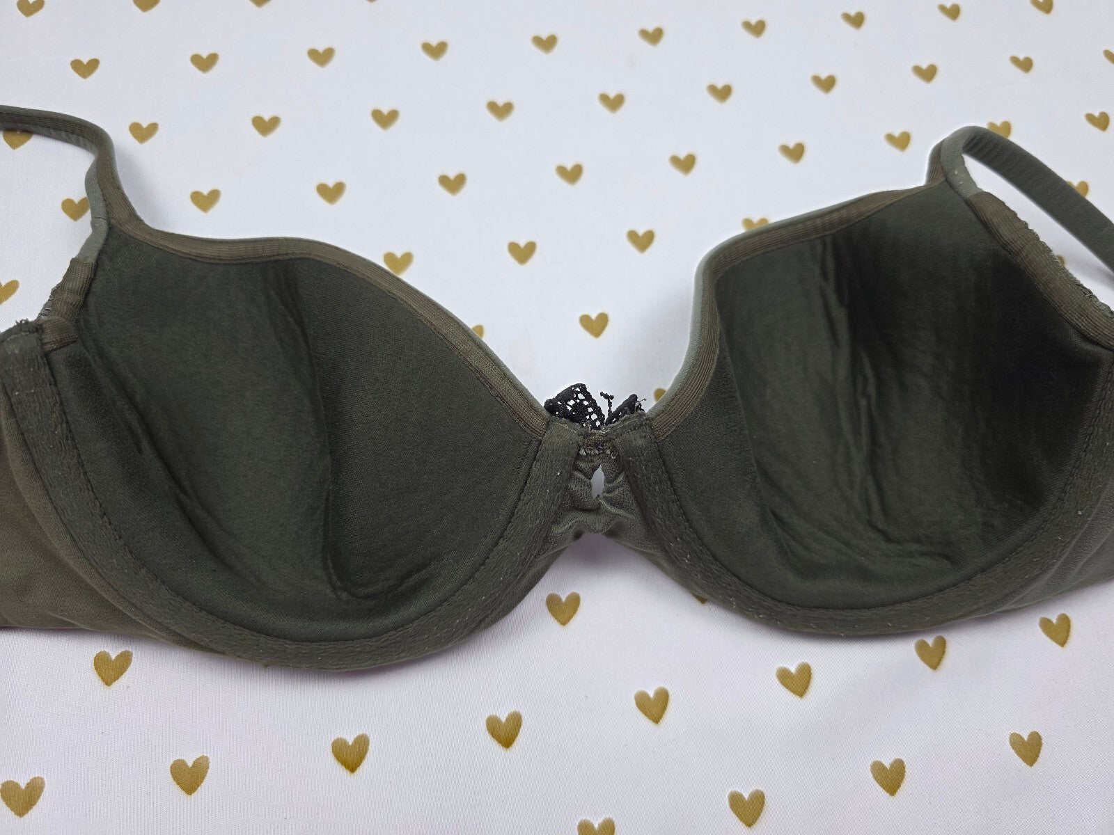 Victorias Secret Green 34C Unlined Demi Balconette Bra