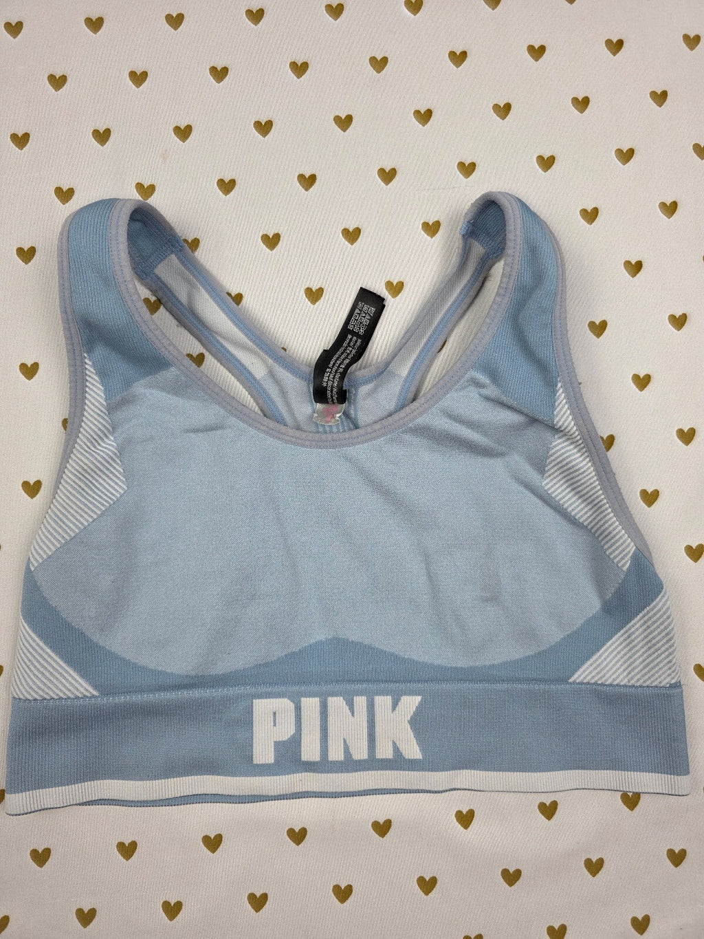 Victorias Secret Pink Cool Comfy Sports Bra MEDIUM Bralette Bra Top Tank