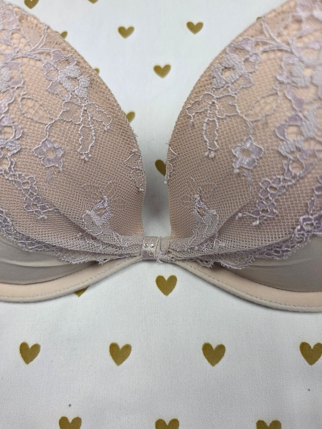 Victorias Secret Vintage Padded demi balconette Bra 32C