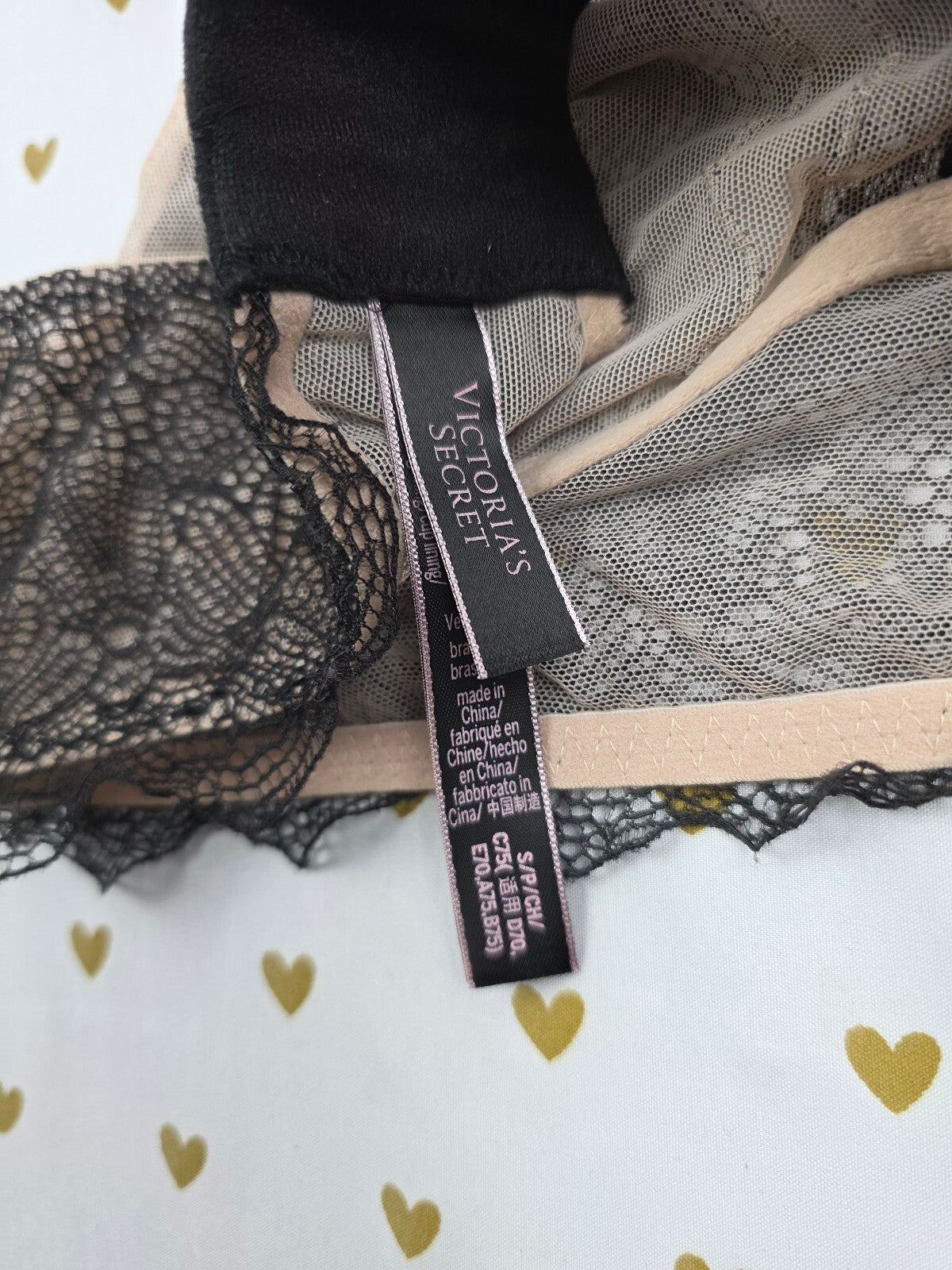 Victorias Secret Black High Line Lacey Small Bralette Bra Top Tank