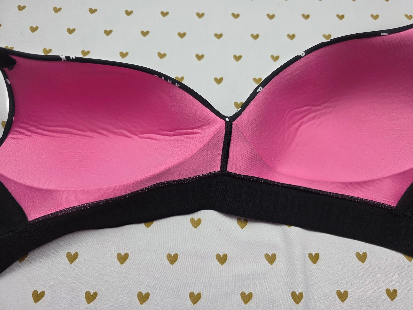 Victorias Secret Pink Logo 36C Wireless No Wire Bra Wear Everywhere