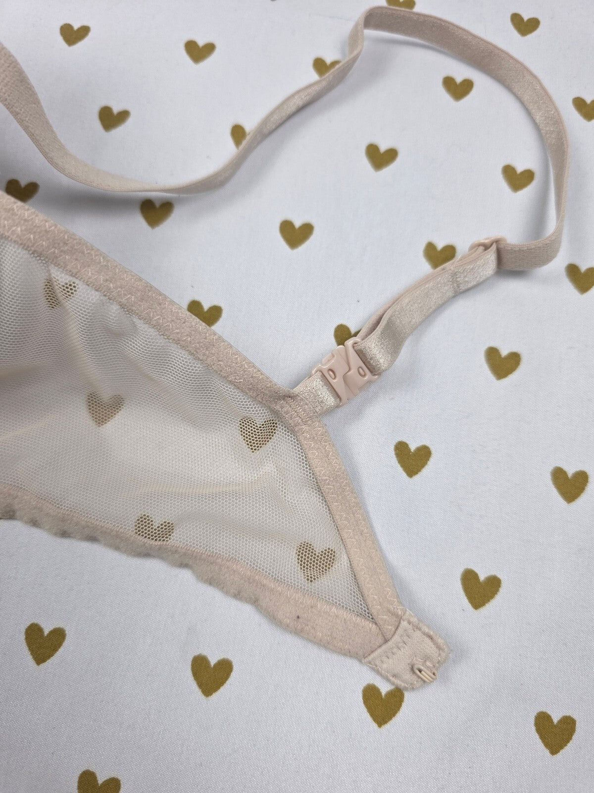 Victorias Secret Wireless No wire beige Padded Bra lace 36B