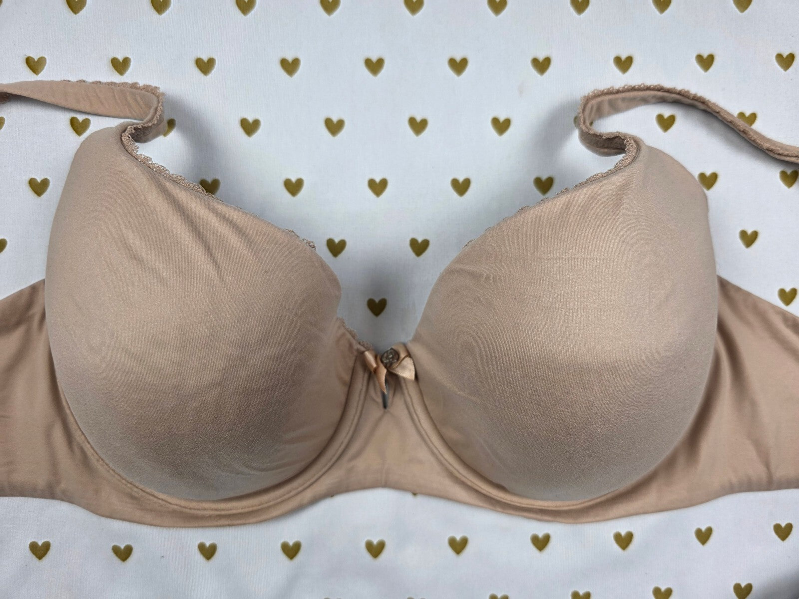 Victorias Secret Beige Lined Demi Soft Bra 34DDD