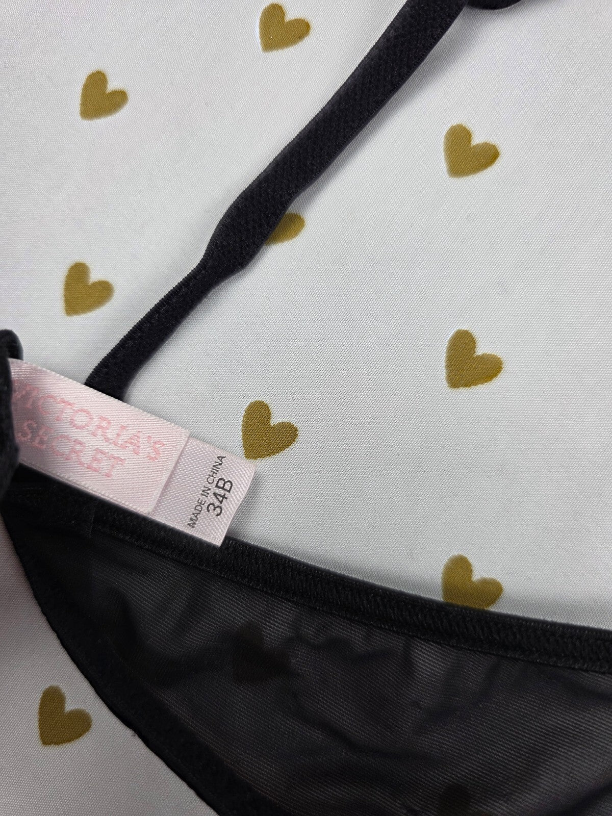 Victorias Secret Vintage Sheer Black Bra 34B Y2k 99 Lounge