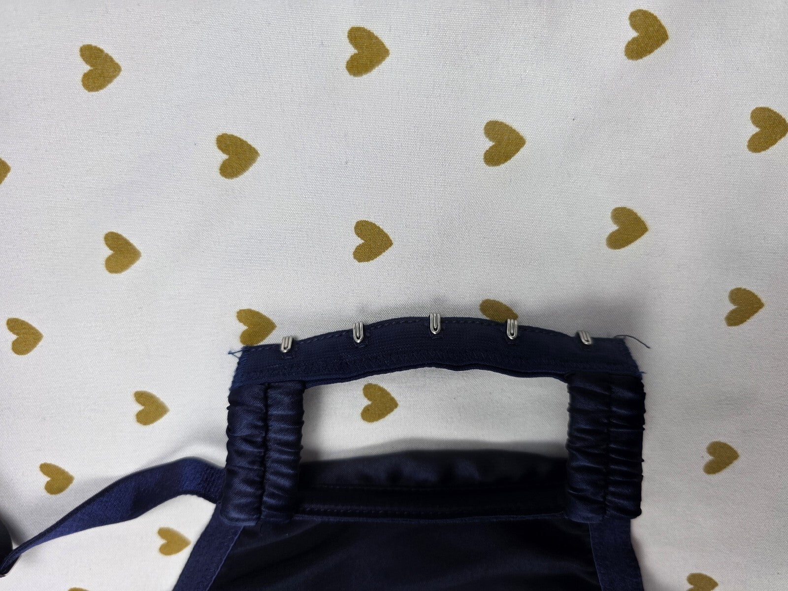 Victorias Secret Blue Satin caged Unlined Balconette demi Bra 34D
