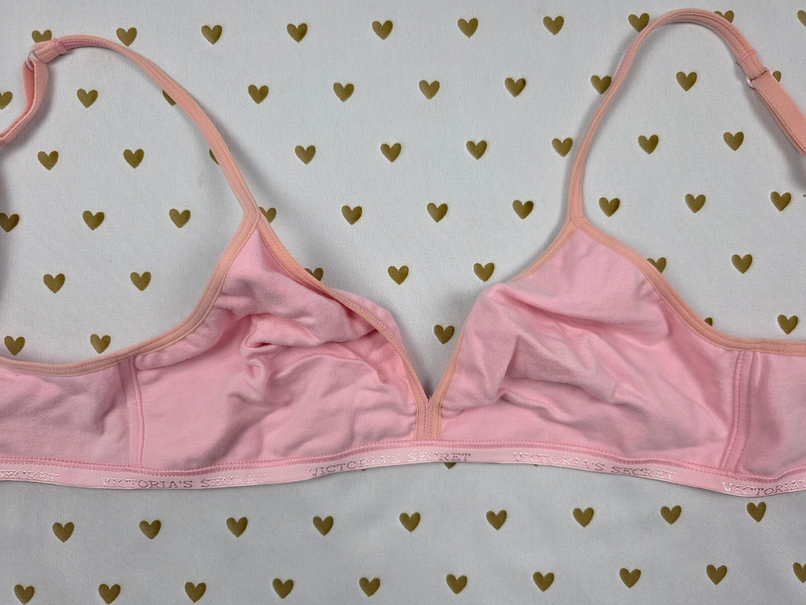 Victorias Secret Vintage Cotton 34C Lightly Lined Lounge bra PINK