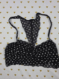 Victorias Secret Pink Racerback polka dot Medium Bralette Bra Top Tank
