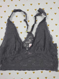 Victorias Secret Grey Stretch racerback Medium Bralette Bra Top Tank