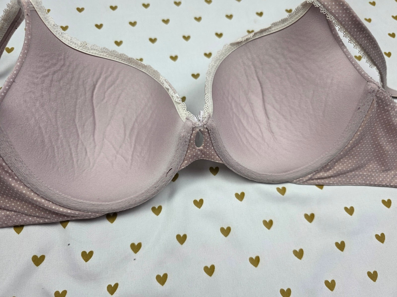 Victoria's Secret Body By Victoria Perfect Shape Bra Polka Dot 36C