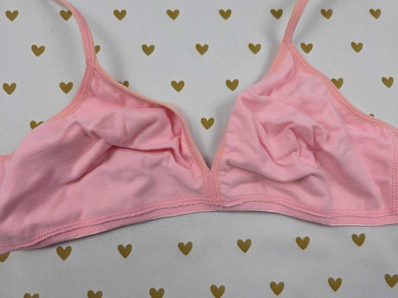 Victorias Secret Vintage Cotton 34C Lightly Lined Lounge bra PINK