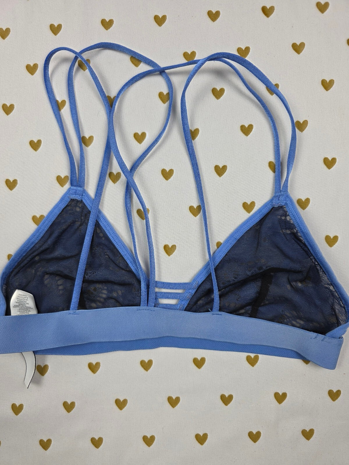Victorias Secret Blue strappy Lace XS Bralette Bra Top Tank