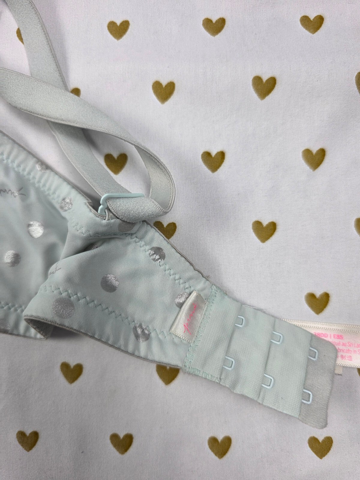 Victorias Secret PINK Polka Dot 38DD Wear Everywhere Push Up Bra