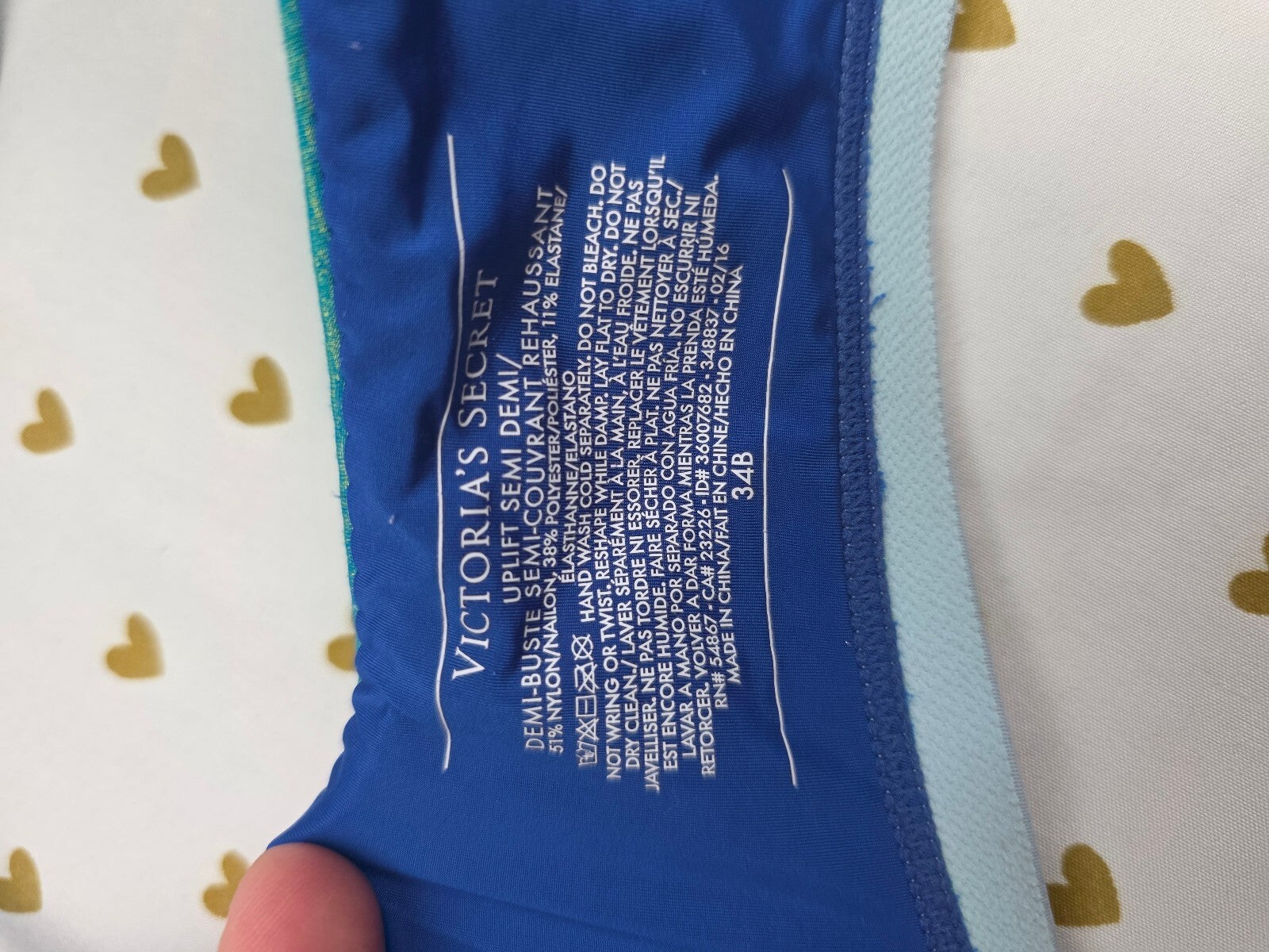 Victorias Secret Uplift Semi Demi Balconette Bra 34B