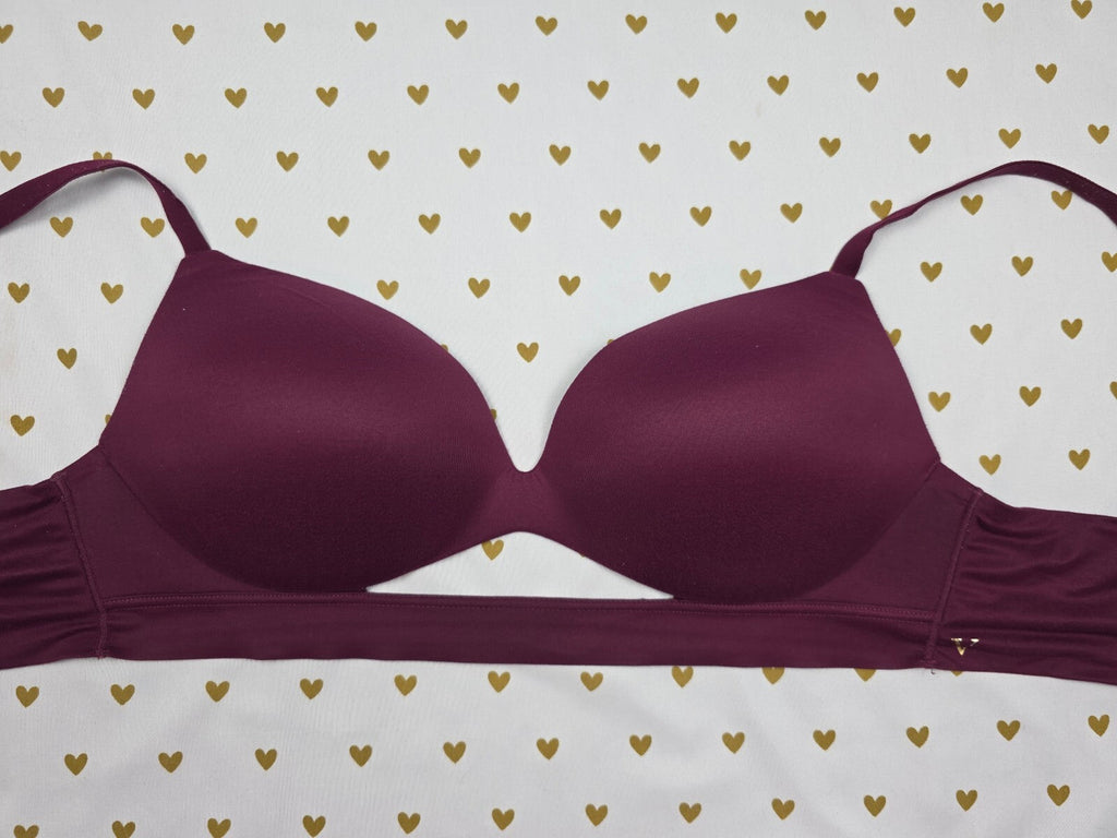 Victorias Secret INCREDIBLE Padded Wireless No Wire Bra Maroon 36C