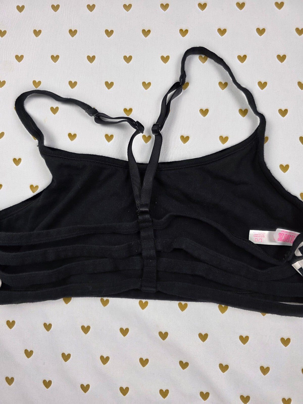 Victorias Secret Pink Sports Bra Caged Large Bralette Bra Top Tank