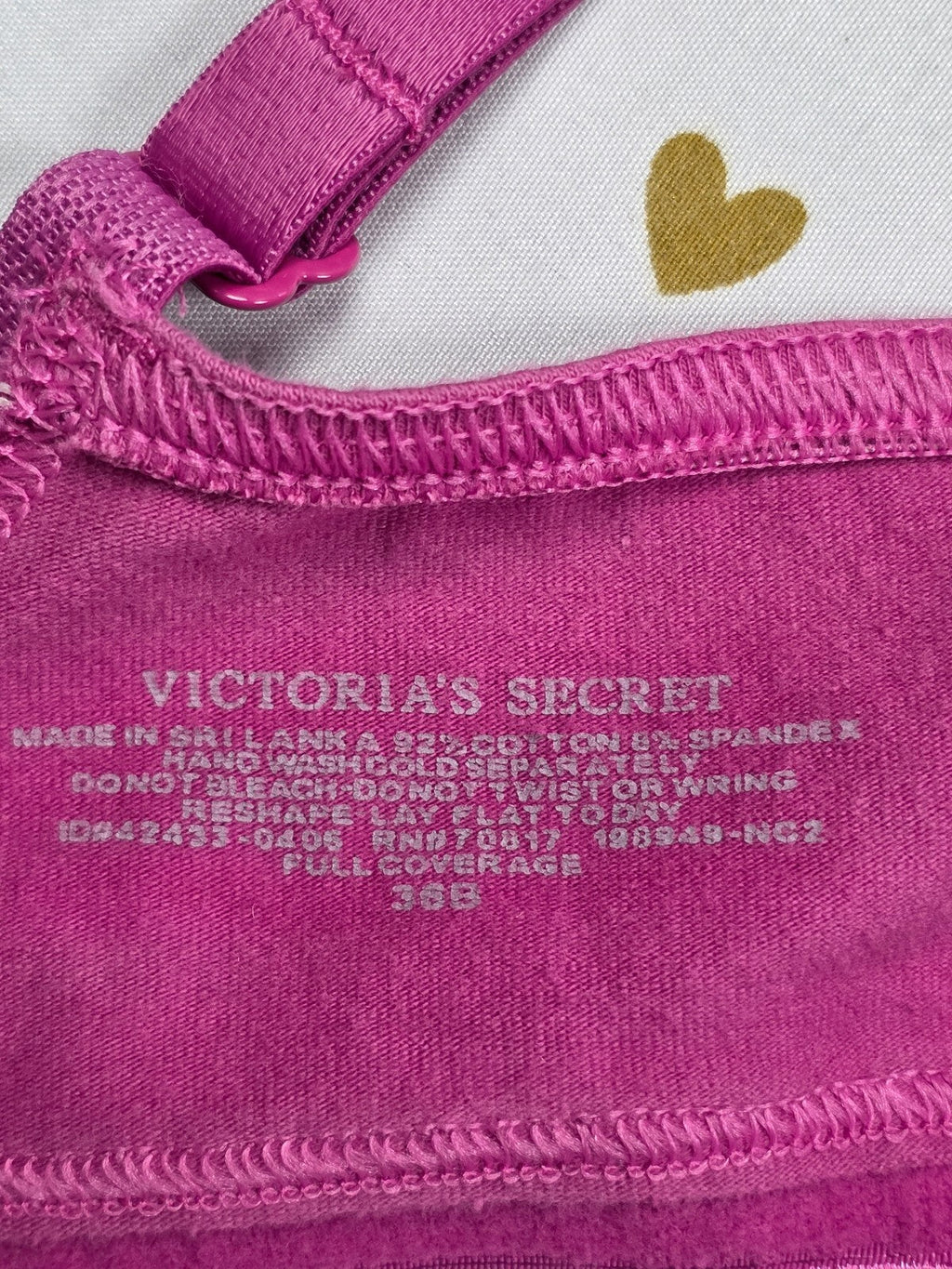 Victorias Secret Vintage Cotton Lounge 36B Lightly Lined Bra